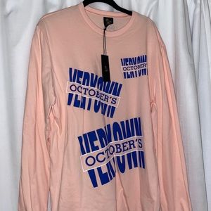 OVO pink long sleeve tee shirt -large
